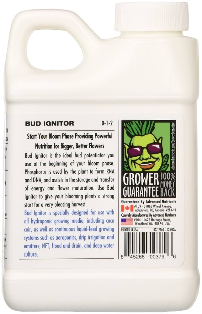 室内栽培水耕栽培ココ土耕 Bud Ignitor 4L Bud Ignitor® | Early Bloom Stage Nutrient for Plants